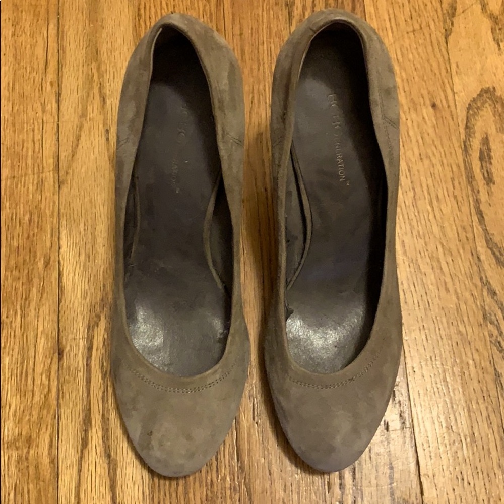 Grey Suede Heels BCBG